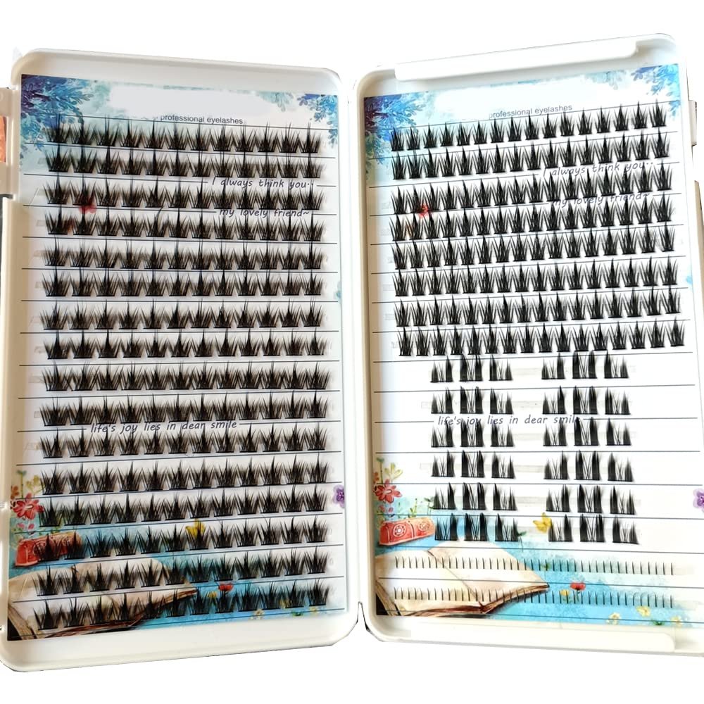 32 Row Individual Cluster Lashes DIY Lash Extension Eyelash Cluster Volume Wispy Lash Wide Thin Band Reusable Soft Comfortable DIY At Home (03)