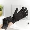 Temple Spring Exfoliating Glove, Rayon Bamboo Exfoliating Body Scrubber, Loofah Washcloth, Exfoliate Loofa Shower Scrubber, Body Exfoliator Scrub, Shower Loofah Bath Sponge - Black view 4