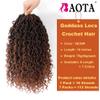 14 Inch Faux Locs Crochet Hair Ombre Brown Goddess Locs Pre Looped Crochet Hair with Curly Ends River Locs for Women (1B/30#) view 2