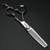 Patterned Handle Hair Scissors 6 inch 9cr18 Steel Professional Cutting and thinning Scissors Hairdresser Hair Styling Scissors, Suitable for Family Hair Cutting (2 pcs) view 3