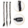 6pcs Synthetic Braid Female Ponytail Playful and Cute Simulation Boxing Braid Signle Clip Ombre Color DIY Hair Extensions (1B/Pink) view 3