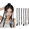 6pcs Synthetic Braid Y2K Female Ponytail Playful and Cute Simulation Boxing Braid Signle Clip Ombre Color DIY Hair Extensions (Metal Random) view 1