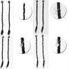 6pcs Synthetic Braid Y2K Female Ponytail Playful and Cute Simulation Boxing Braid Signle Clip Ombre Color DIY Hair Extensions (Metal Random) view 4