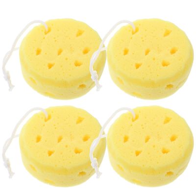 FOMIYES 4pcs Exfoliating Body Sponge for Bathing Shower Loofah for Men Women Boys and Girls Soft Bath Scrubber for Rich Deep Cleansing