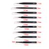 9 PCS ESD Tweezers Set, Anti-Static Stainless Steel Tweezers Kit, Non-magnetic Tweezers for Lab, Electronics, Jewelry, Nail Hair Eyebrow Plucker Beauty Slanted Tip view 4