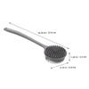 Beavorty 2pcs Silicone Shower Brush Handle Ergonomic Body Scrubber for Exfoliating and Massaging Skin Includes Black and Gray Bathing Brush for Back Cleaning view 2