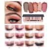 Makeup Set For Women Full Kit - 12 Colors Nude Shimmer Eyeshadow Palette, Patting Powder Highlighter, Eyebrow Contour Kit, Liquid Foundation + Concealer Brush, Black Mascara and Stamp Liquid Eyeliner , 3pcs Matte Liquid Lipstick Set with 2 Powder Puf view 2