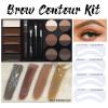 Makeup Set For Women Full Kit - 12 Colors Nude Shimmer Eyeshadow Palette, Patting Powder Highlighter, Eyebrow Contour Kit, Liquid Foundation + Concealer Brush, Black Mascara and Stamp Liquid Eyeliner , 3pcs Matte Liquid Lipstick Set with 2 Powder Puf view 3
