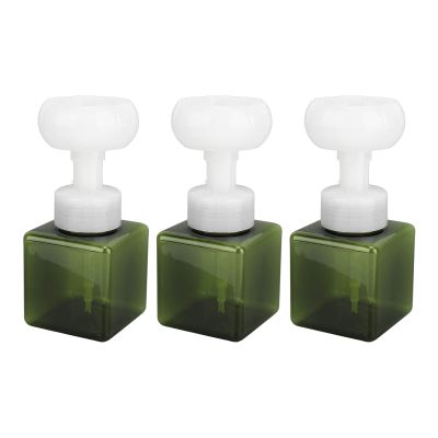 Foam Pump Bottle Foaming Soap Dispenser 3pcs 250ml Portable Flower Shaped Foam Dispenser Bottle for Shampoo, Shower Gel