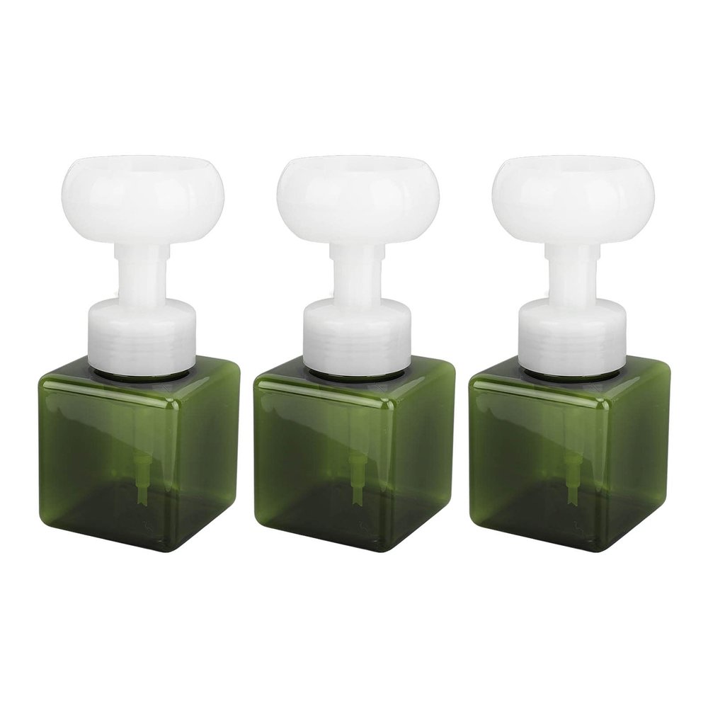 Foam Pump Bottle Foaming Soap Dispenser 3pcs 250ml Portable Flower Shaped Foam Dispenser Bottle for Shampoo, Shower Gel