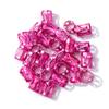 100pcs Hair Jewelry for Women Braids Beads Hair Decorations Aluminum Rings Clips Adjustable Metal Cuffs Braiding Hair Accessory,Rose Red view 1