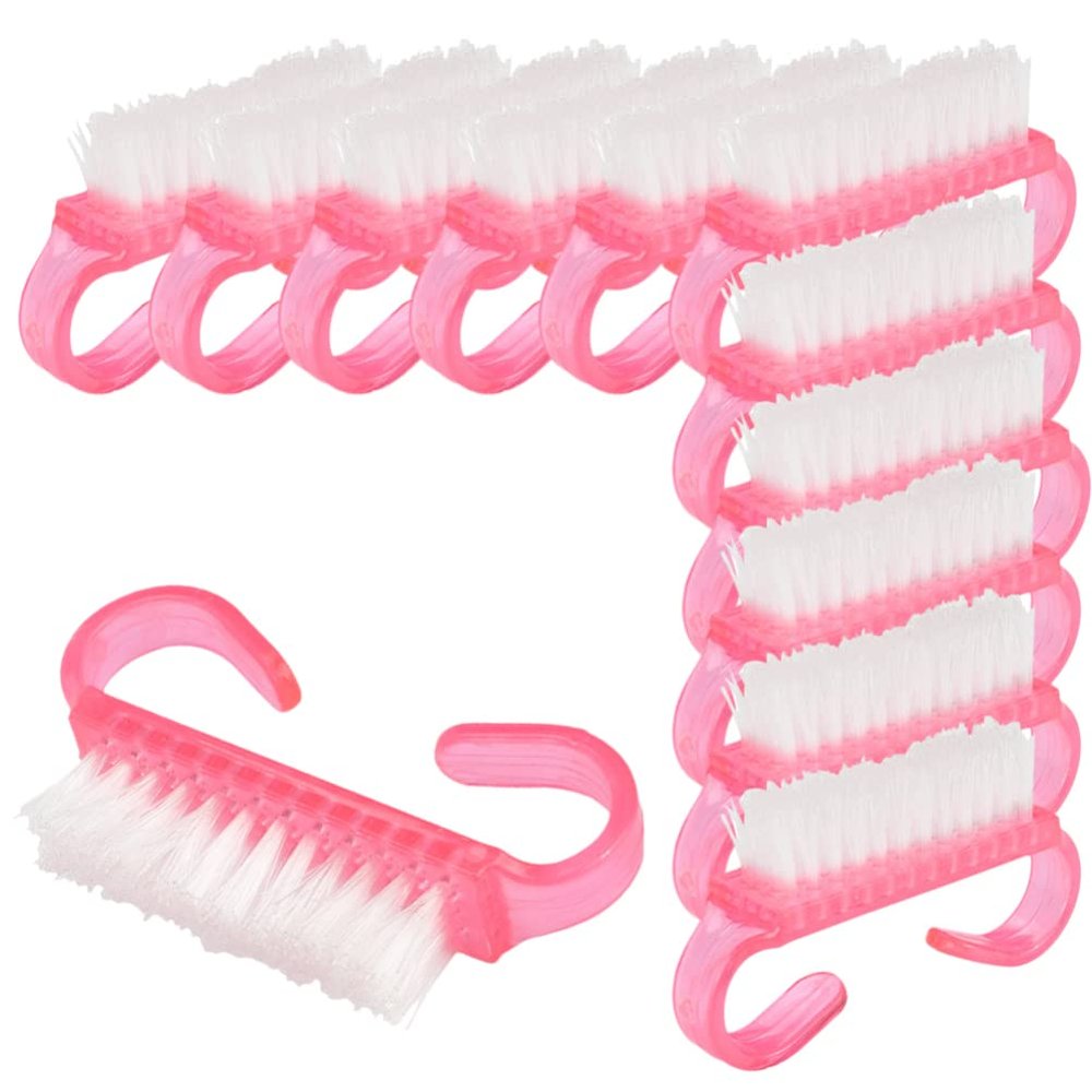 FRCOLOR 12pcs Ergonomic Nail Brush for Cleaning Fingernails and Toenails Multi-functional Manicure Dust Compact and Easy to Store for Home Salon Use