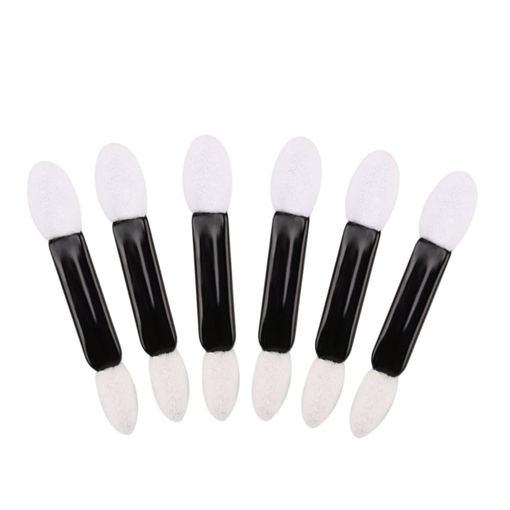 KALLORY 50pcs Double-ended Sponge Eyeshadow Brush Applicators for Makeup for Travel and Daily Use Smooth Precision Application for Stunning Eye Looks