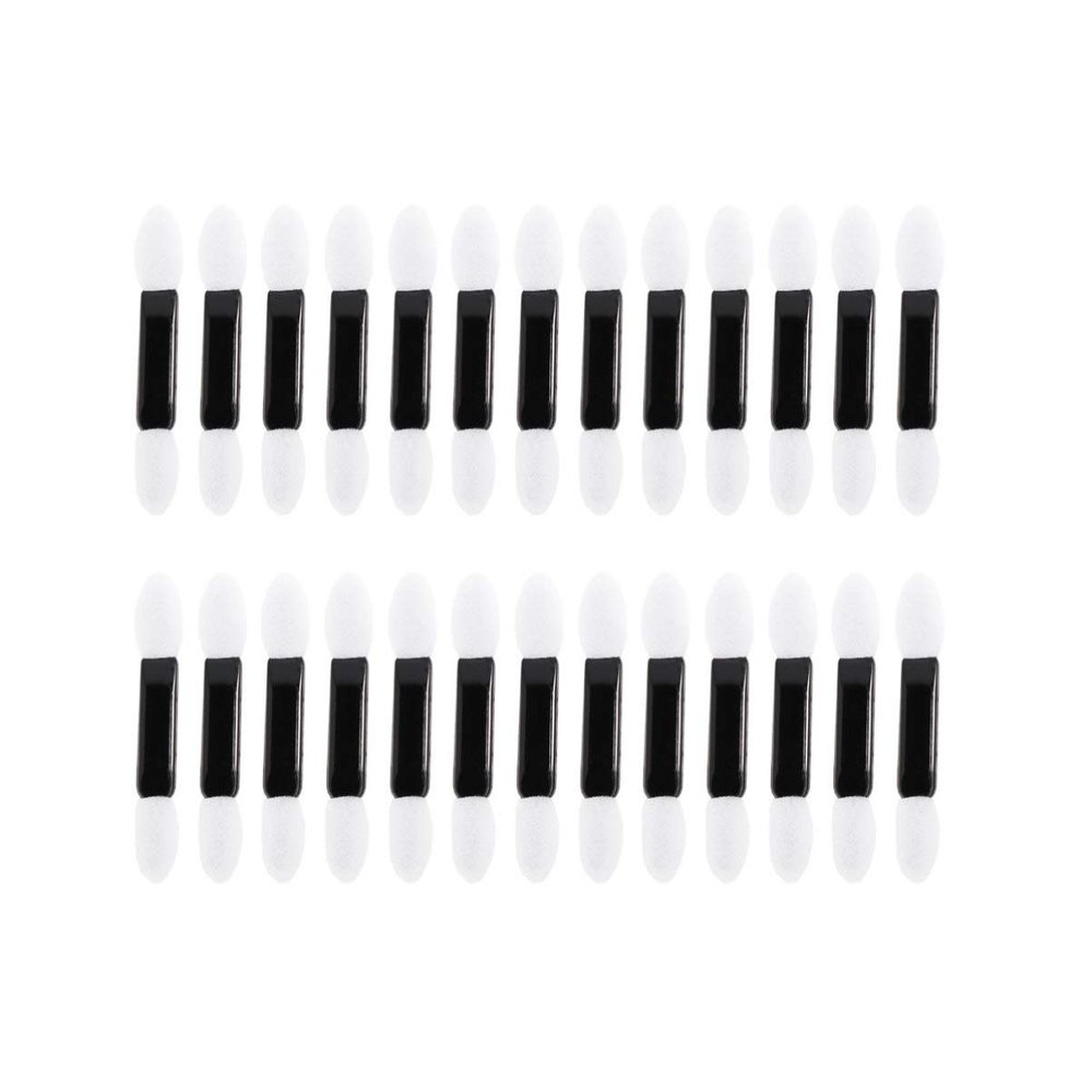 KALLORY 100pcs Double-ended Sponge Applicators for Eyeshadow Makeup Brushes for Blending and Precision Soft Eye Shadow Sponges for Makeup and