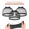 100 Pcs Wig Cap Mesh Wig Cap Net Closed End Hair Net Bald Wig Net Liner Weaving Caps for Kids Women Men Halloween Cosplay (Black) view 2