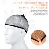 100 Pcs Wig Cap Mesh Wig Cap Net Closed End Hair Net Bald Wig Net Liner Weaving Caps for Kids Women Men Halloween Cosplay (Black) view 3