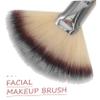 KALLORY 4pcs Fan Makeup Brush Soft Bristles for Blush Powder and Foundation and Handle Applicators for Facial Makeup view 3