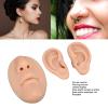 Silicone Ear Model Ear Nose Mouth Body Part Kit 3D Display Prop Teaching Tool for Piercing Practice (Medium Skin Color) view 3