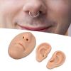 Silicone Ear Model Ear Nose Mouth Body Part Kit 3D Display Prop Teaching Tool for Piercing Practice (Medium Skin Color) view 4