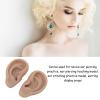 Dioche 1 Pair Silicone Ear Model Piercing Practice Model Silicone Ear Model Ear Body Part Kit for Earrings Display Ear Piercing Exercise (Deep Skin Color) view 4