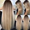 Beayhal I Tip Remy Human Hair Extensions Cold Fusion Hair Piece Pre Bonded Keratin Stick In Hair Extensions Long Straight #18/613 Golden Brown Highlighted Bleach Blonde Hairpieces 100 Strands 100g 20" view 2