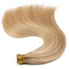 Beayhal I Tip Remy Human Hair Extensions Cold Fusion Hair Piece Pre Bonded Keratin Stick In Hair Extensions Long Straight #18/613 Golden Brown Highlighted Bleach Blonde Hairpieces 100 Strands 100g 20" view 3
