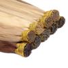 Beayhal I Tip Remy Human Hair Extensions Cold Fusion Hair Piece Pre Bonded Keratin Stick In Hair Extensions Long Straight #18/613 Golden Brown Highlighted Bleach Blonde Hairpieces 100 Strands 100g 20" view 4
