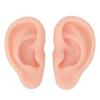 Dioche 1 Pair Silicone Ear Model Piercing Practice Model Silicone Ear Model Ear Body Part Kit for Earrings Display Ear Piercing Exercise (Light Skin Color) view 1