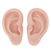 1 Pair Silicone Ear Model Piercing Practice Model Silicone Ear Model Ear Body Part Kit for Earrings Display Ear Piercing Exercise (Medium Skin Color) view 1
