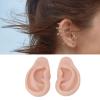 1 Pair Silicone Ear Model Piercing Practice Model Silicone Ear Model Ear Body Part Kit for Earrings Display Ear Piercing Exercise (Medium Skin Color) view 4