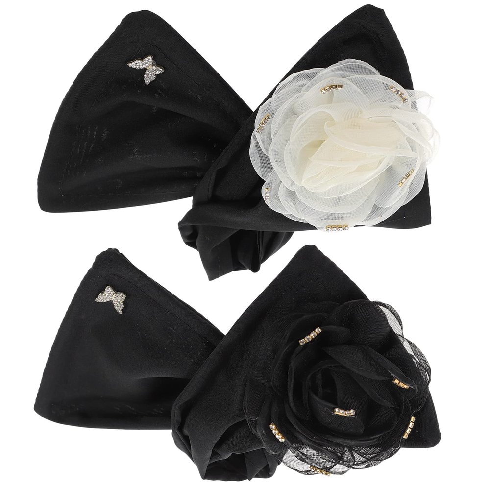 Lurrose 2pcs Hair Bun Maker Kit Twisted Bun Shaper Flower Decoration for Stylish Updos for All Occasions for Women