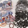 200 pieces of Korean version of simple matching student adult seamless high elastic rubber band hair accessories head rope scrunchie GB-JX016 (black+winter) view 1