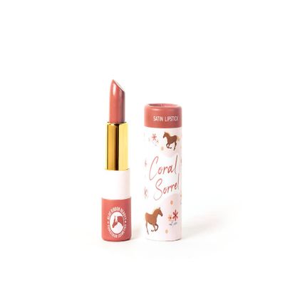 Blue Ribbon Beauty Equestrian Cosmetics Equine Themed Satin Lipstick - Coral Sorrel