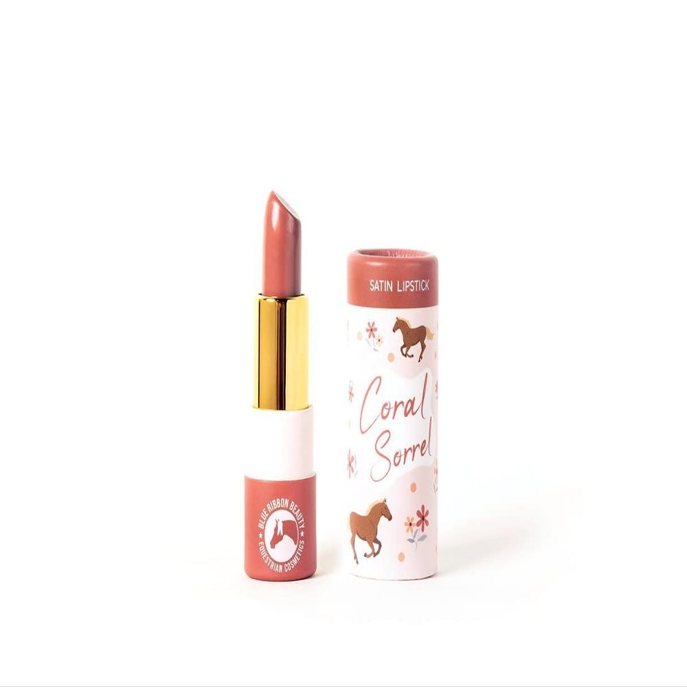 Blue Ribbon Beauty Equestrian Cosmetics Equine Themed Satin Lipstick - Coral Sorrel
