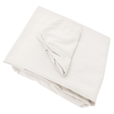Body Works Linen Massage Table Poly Cotton Sheet 3 Piece Set Flitted Sheet Flat Sheet Face Rest Cover Universal Size Colors (White)