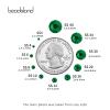 Beadsland 2880pcs Flat Back Crystal Rhinestones Round Gems for Nail Art and Craft Glue Fix,Emerald,SS20,4.6-4.8mm view 3