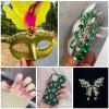 Beadsland 2880pcs Flat Back Crystal Rhinestones Round Gems for Nail Art and Craft Glue Fix,Emerald,SS20,4.6-4.8mm view 4