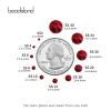 Beadsland 2880pcs Flat Back Crystal Rhinestones Round Gems for Nail Art and Craft Glue Fix,Dark Siam,SS20,4.6-4.8mm view 4