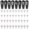 CRASPIRE 40pcs Cross Nail Charms 4 Style Silver Rhinestone Cross Nail Studs Charms 3D Luxury Flat-Back Diamond Crystal Rhinestones Gems Metal Alloy for DIY Nail Art Jewelry Decoration view 1