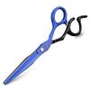 Black Blue Hair Scissors 6 inch 9cr18 Steel Professional Hair Cutting Scissors and thinning Scissors, Hair Modeling Tools Scissors, Suitable for Families or Barber Shops (2 pcs) view 3