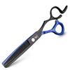 Black Blue Hair Scissors 6 inch 9cr18 Steel Professional Hair Cutting Scissors and thinning Scissors, Hair Modeling Tools Scissors, Suitable for Families or Barber Shops (2 pcs) view 4