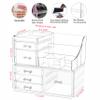 Cq acrylic 2 Pack Clear Makeup Storage Organizer,Stackable 6 Drawers Make Up Organizers,Cute Desk Organizer for Vanity Jewelry,Hair Clip,Beauty,Skincare Product Bathroom Counter Organizers and Storage view 2
