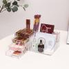 Cq acrylic 1 Pack Clear Make Up Organizer Countertop,Stackable 3 Drawers Makeup Storage,Cute Vanity Organizers for Dresser Hair Clip,Jewelry,Beauty Product Desk and Bathroom Organizers and Storage view 4