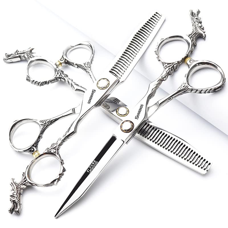 6/7/8/9 inch Professional Hair Cutting Thinning Scissors Barber Shears Hairdressing Salon Set (6-inch 3pc)