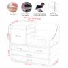 Cq acrylic 2 Pack Clear Make up Organizer Countertop,Stackable 5 Drawers Makeup Storage,Cute Vanity Organizers for dresser Hair Clip,Jewelry,Beauty Product Desk and Bathroom Organizers and Storage view 2