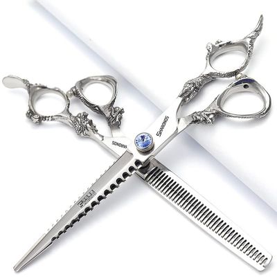 6/7/8/9 inch Professional Hair Cutting Thinning Scissors Barber Shears Hairdressing Salon Set (7-inch 2pc-A)