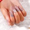 MLEN DIARY Press on Nails Coffin Medium Fake Nails Acrylic Full Cover Stick on Nails Valentines False Nails for Women and Girls (24 PCS) view 1
