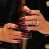 MLEN DIARY Press on Nails Coffin Medium Fake Nails Acrylic Full Cover Stick on Nails Valentines False Nails for Women and Girls (24 PCS) view 1