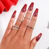 MLEN DIARY Press on Nails Coffin Medium Fake Nails Acrylic Full Cover Stick on Nails Valentines False Nails for Women and Girls (24 PCS) view 2