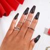 MLEN DIARY Press on Nails Coffin Medium Fake Nails Acrylic Full Cover Stick on Nails Valentines False Nails for Women and Girls (24 PCS) view 2